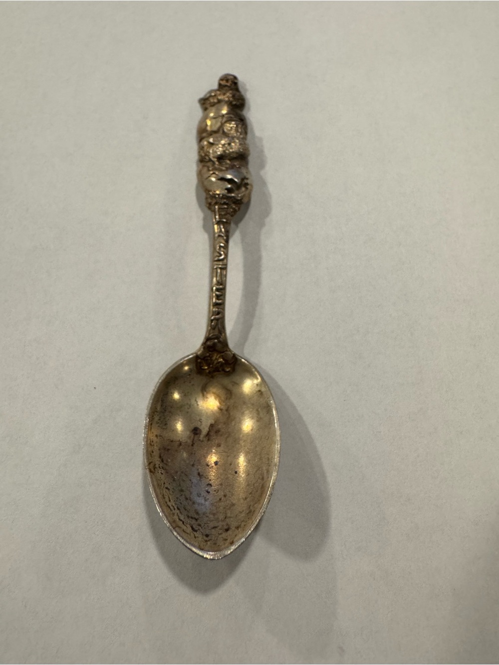 Antique Daniel Low Sterling Silver Easter Chicks Cracked Egg Spoon Salem